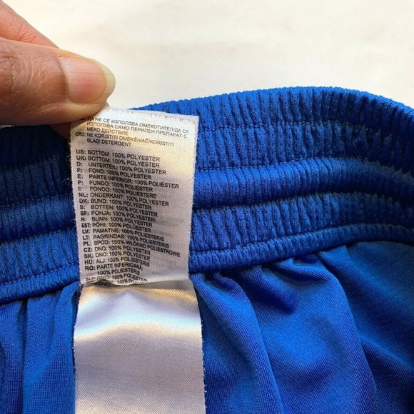 Adidas DualThreat Athletic Shorts Mens Medium 3 Stripes Blue Sports Athleisure‎ - Picture 6 of 12